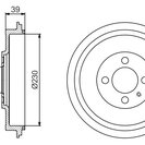 Brake Drum, BOSCH 0 986 477 194