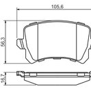 Brake Pad Set, disc brake, BOSCH 0 986 494 344