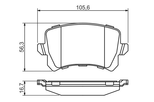 Brake Pad Set, disc brake, BOSCH 0 986 494 344