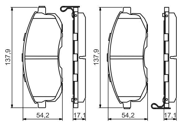 Brake Pad Set, disc brake, BOSCH 0 986 494 572
