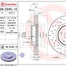 Brake Disc, BREMBO 09.D245.1X
