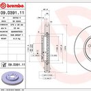 Brake Disc, BREMBO 09.D391.11