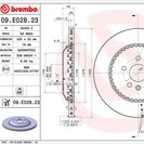 Brake Disc, BREMBO 09.E028.23