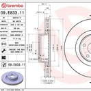 Brake Disc, BREMBO 09.E833.11