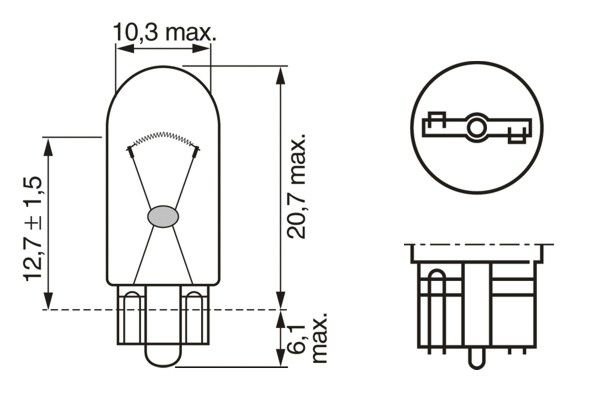 Bulb, boot light, BOSCH 1 987 302 206