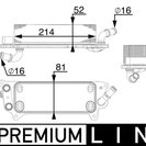Oil Cooler, automatic transmission, MAHLE ORIGINAL CLC 77 000P