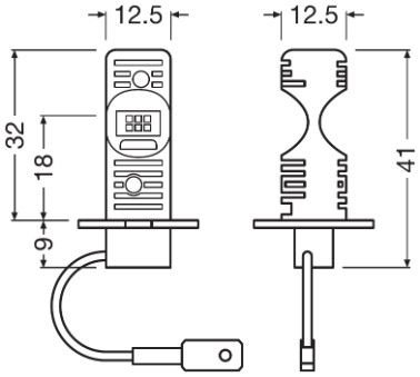 Bulb, front fog light, Osram 64151DWESY-HCB