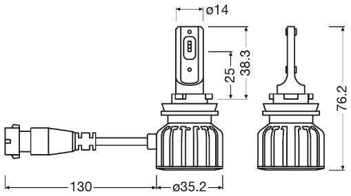 Bulb, Osram 64211DWBRT-2HFB