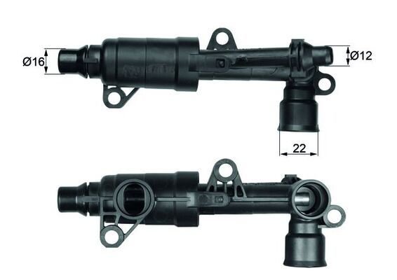 Thermostat, oil cooling, MAHLE ORIGINAL TO 11 86