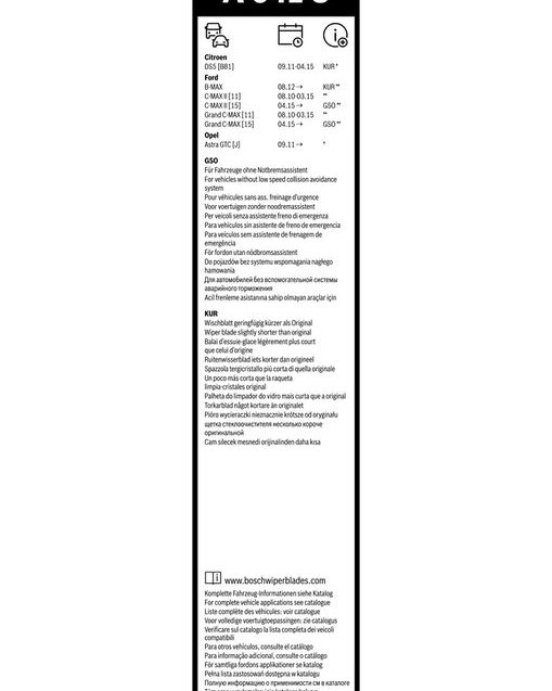 Wiper Blade, BOSCH 3 397 007 644