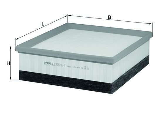 Air Filter, MAHLE ORIGINAL LX2077/4