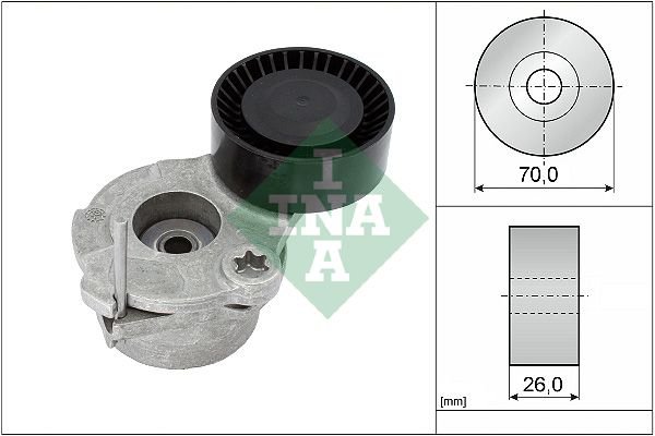 Belt Tensioner, V-ribbed belt, INA 534 0630 10