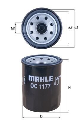 Oil Filter, MAHLE ORIGINAL OC1177