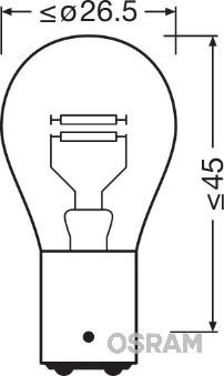 Bulb, front fog light, Osram 7225-02B