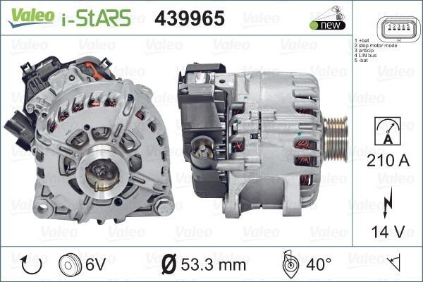 Alternator, starter, VALEO 439965