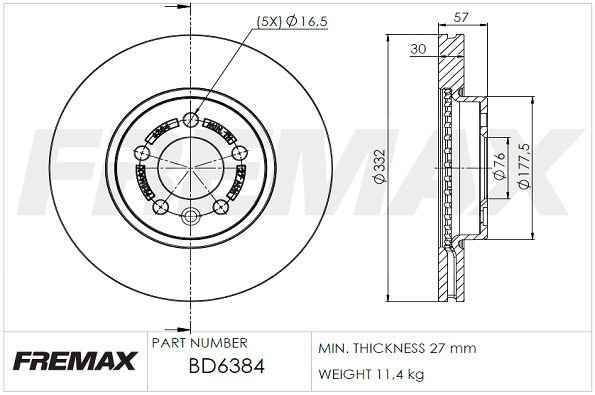 Brake Disc, FREMAX BD-6384