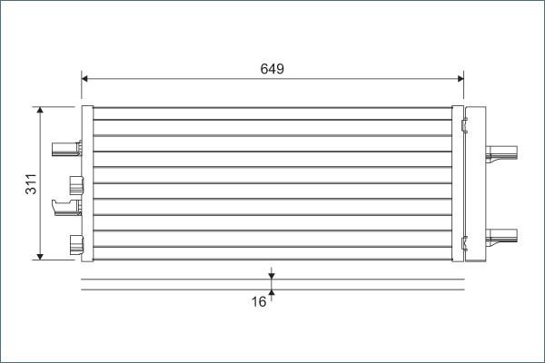 Condenser, air conditioning, VALEO 822615