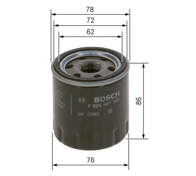 Oil Filter, BOSCH F 026 407 188