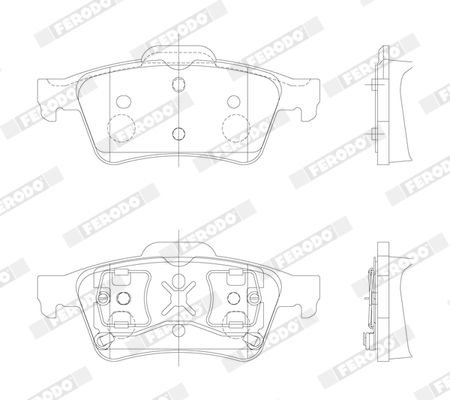 Brake Pad Set, disc brake, FERODO FDB1540