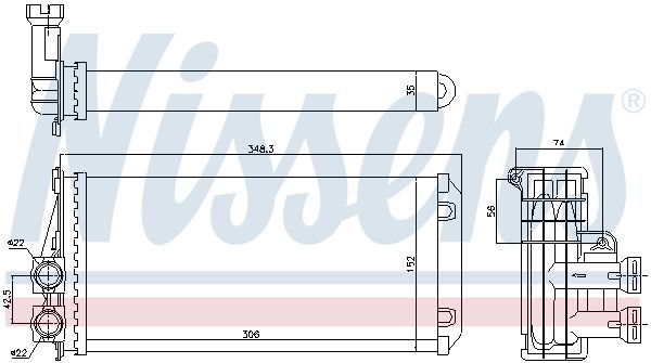 Heat Exchanger, interior heating, NISSENS 707083