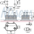 Oil Cooler, engine oil, NISSENS 91205