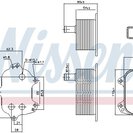 Oil Cooler, engine oil, NISSENS 91206