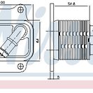 Oil Cooler, engine oil, NISSENS 91231