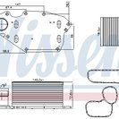 Oil Cooler, engine oil, NISSENS 91303