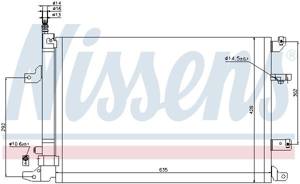 Condenser, air conditioning, NISSENS 940103