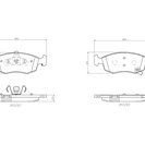 Brake Pad Set, disc brake, BREMBO P11031