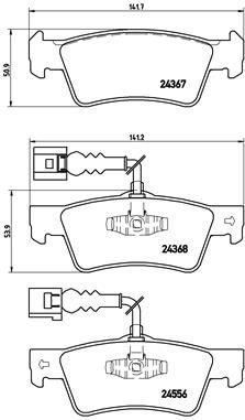 Brake Pad Set, disc brake, BREMBO P85068