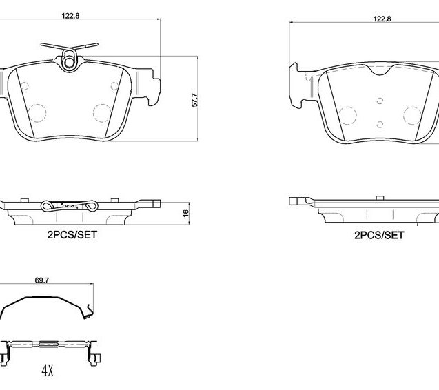 Brake Pad Set, disc brake, BREMBO P85184
