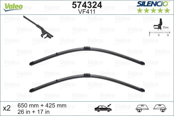 Wiper Blade, VALEO 574324