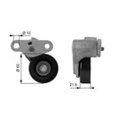 Belt Tensioner, V-ribbed belt, GATES T38159