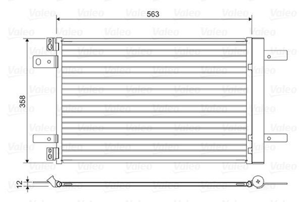 Condenser, air conditioning, VALEO 822550