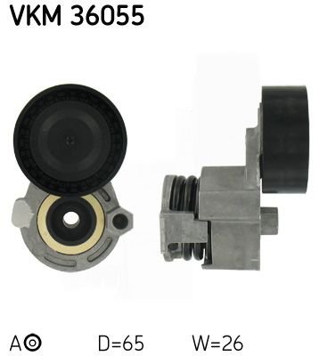 Tensioner Pulley, V-ribbed belt, SKF VKM 36055