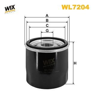 Oil Filter, WIX FILTERS WL7204