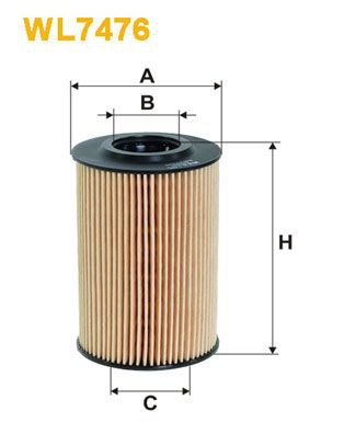 Oil Filter, WIX FILTERS WL7476