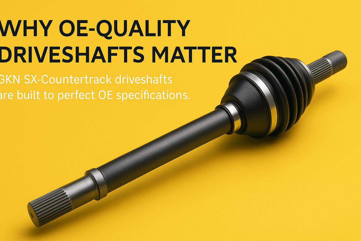 GKN SX-Countertrack driveshaft on yellow background